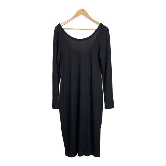 BLACK Midi Body Con Dress - Picture 8 of 12